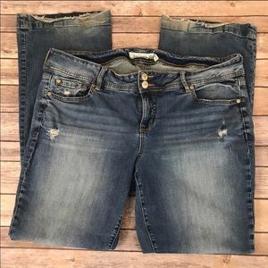 Destressed jeans torrid size 18